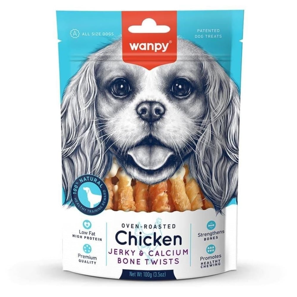 Wanpy Kalsiyumlu Gerçek Tavuk Sargılı Köpek Ödülü 100 gr
