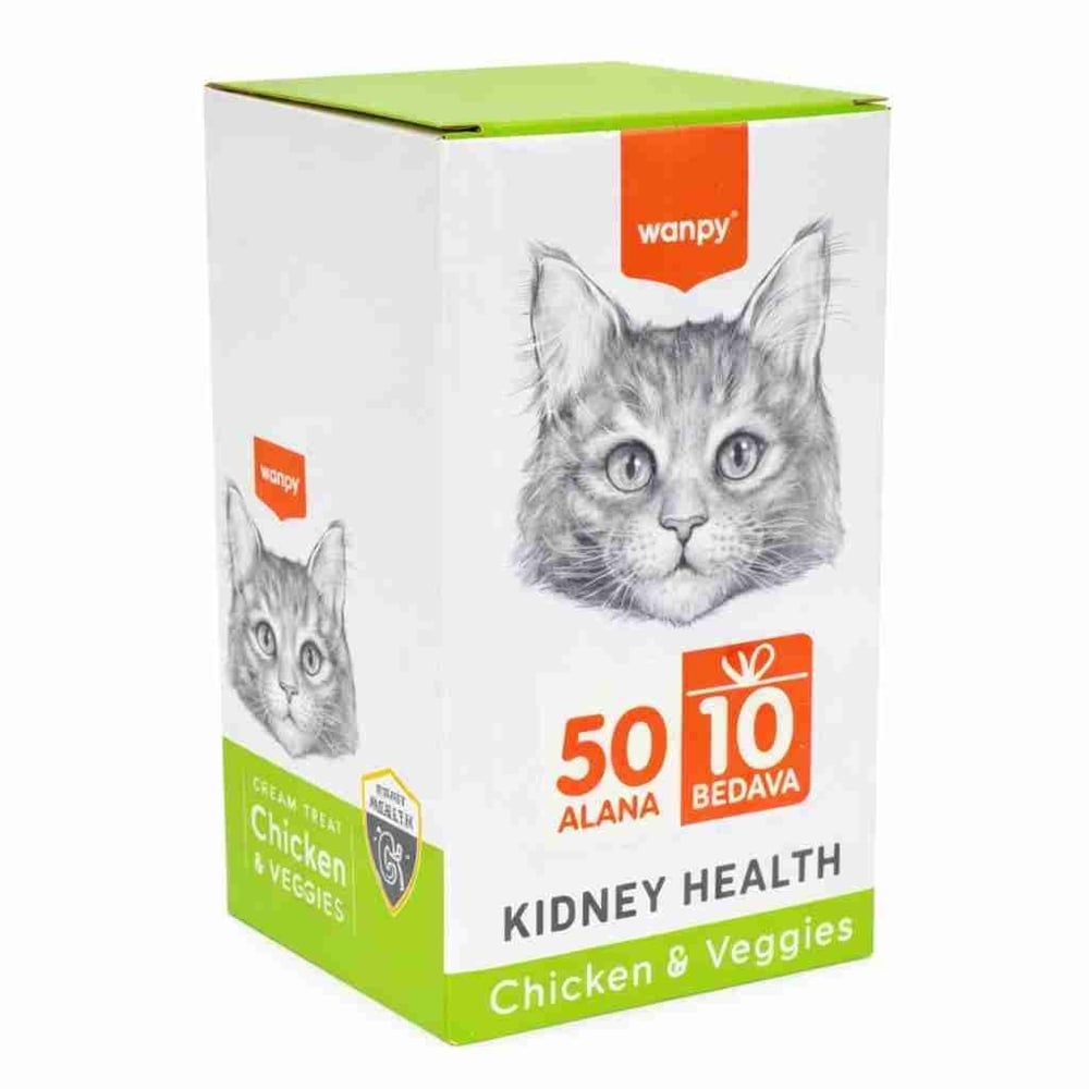 Wanpy Kidney Health Tavuklu ve Sebzeli Krema Kedi Ödül Maması 14gr (60 AL 50 ÖDE)