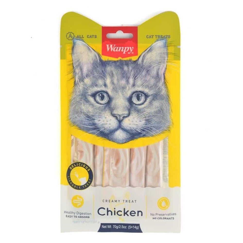 Wanpy Tavuklu Likit Kedi Ödülü 5 x 14 Gr