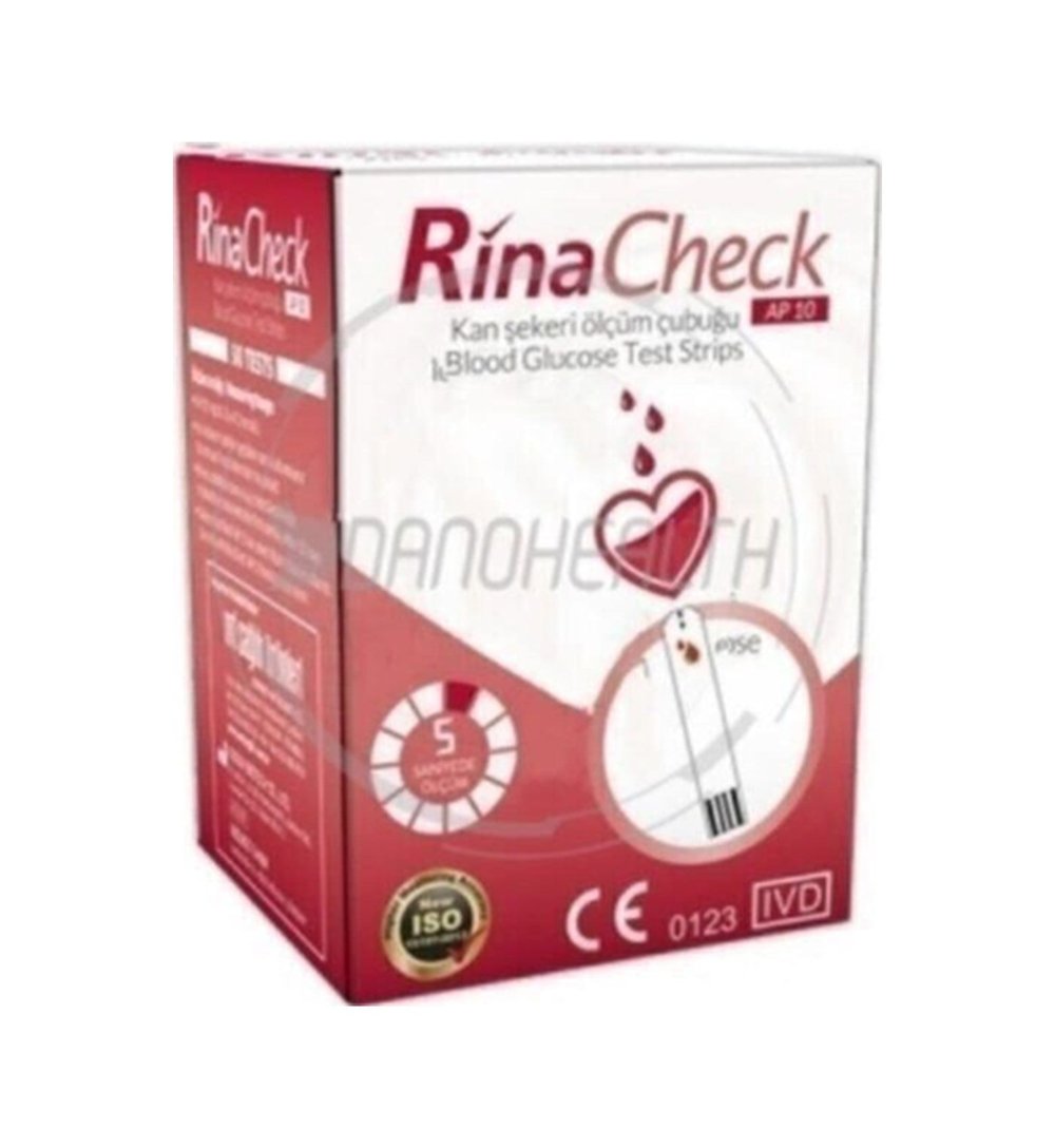 Rina Check Şeker Ölçüm Stribi 50'li
