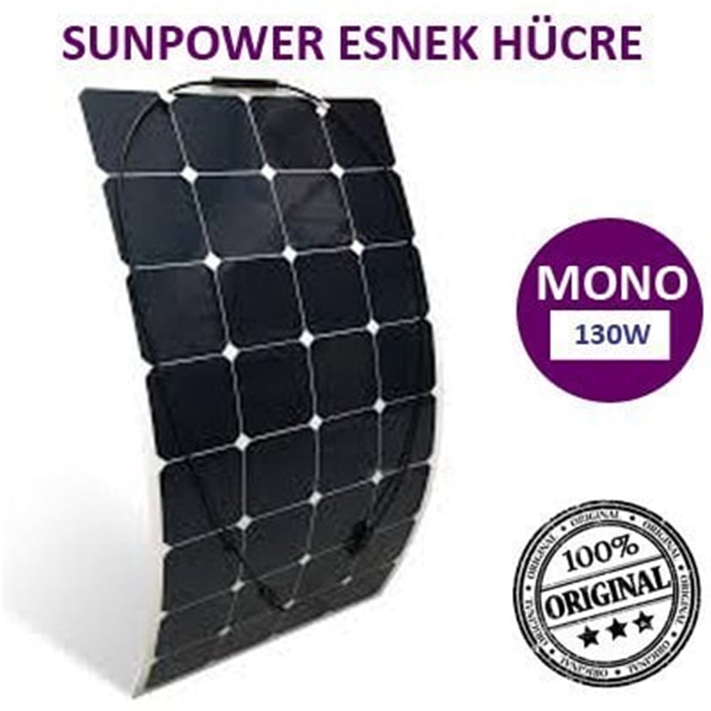130w Esnek Monokristal Güneş Paneli