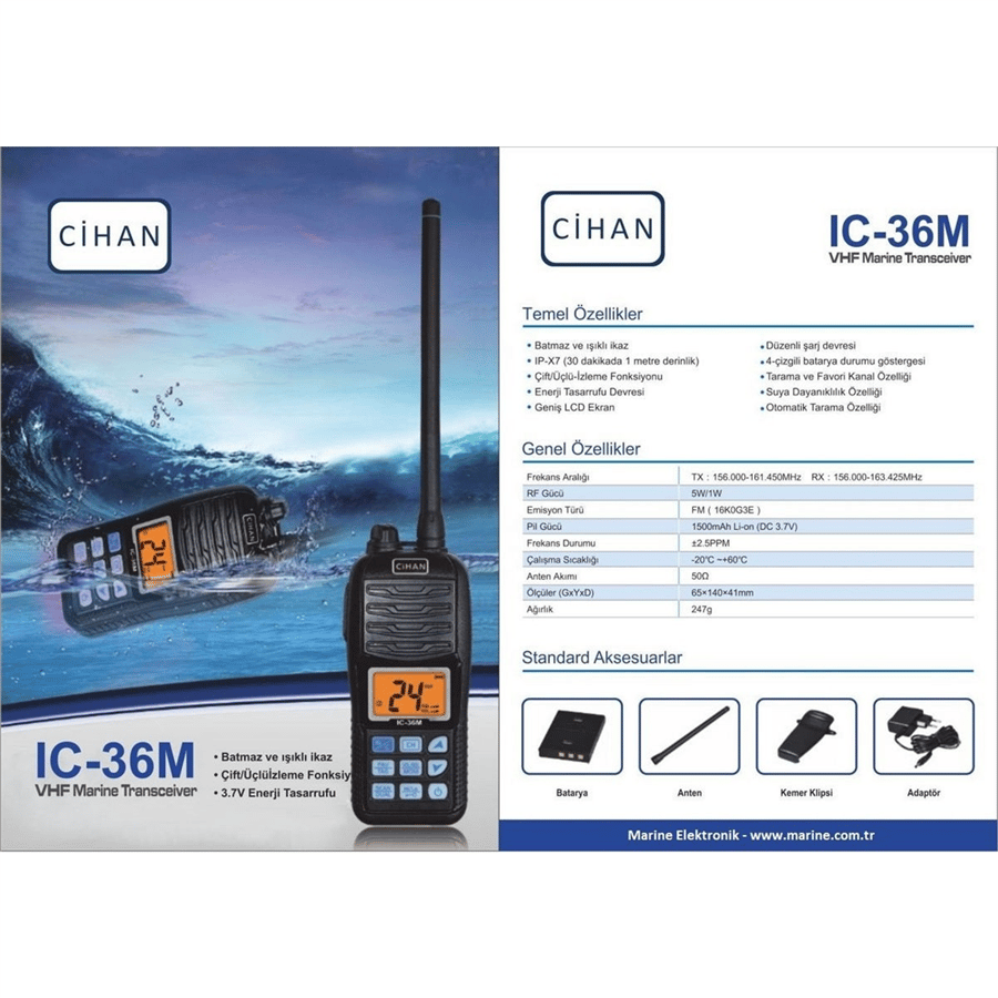 IC-36m VHF Marin El Telsizi
