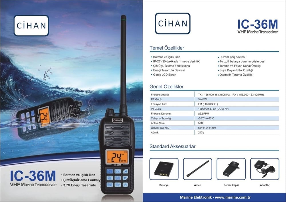 IC-36m VHF Marin El Telsizi