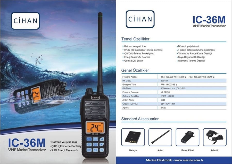 IC-36m VHF Marin El Telsizi
