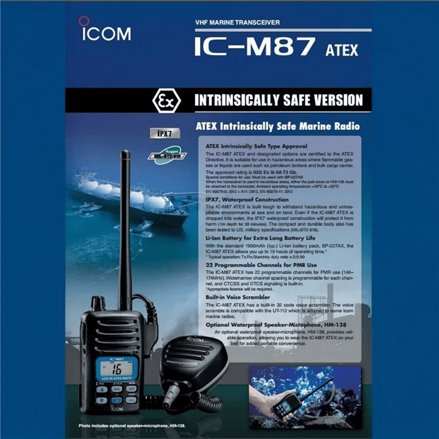 IC-M87 Atex VHF Marin El Telsizi