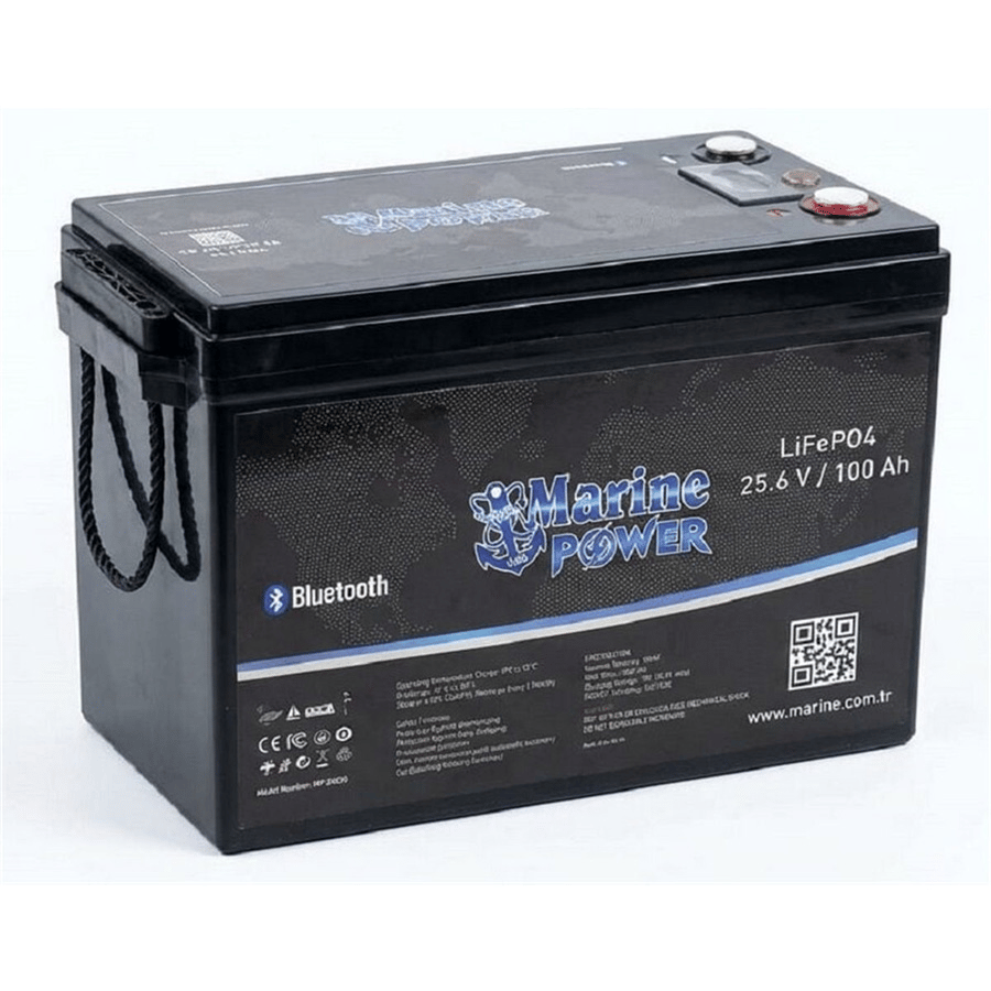 Lityum LiFePO4 24V/100Ah Akü (Bluetooth+Monitör)