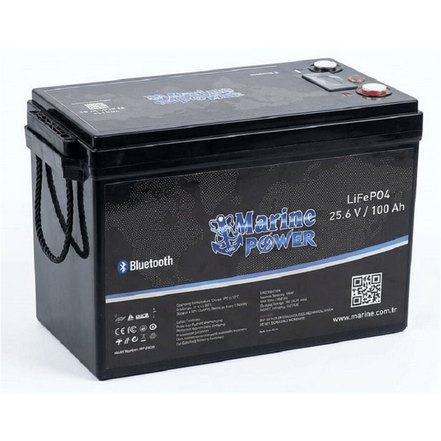 Lityum LiFePO4 24V/100Ah Akü (Bluetooth+Monitör)
