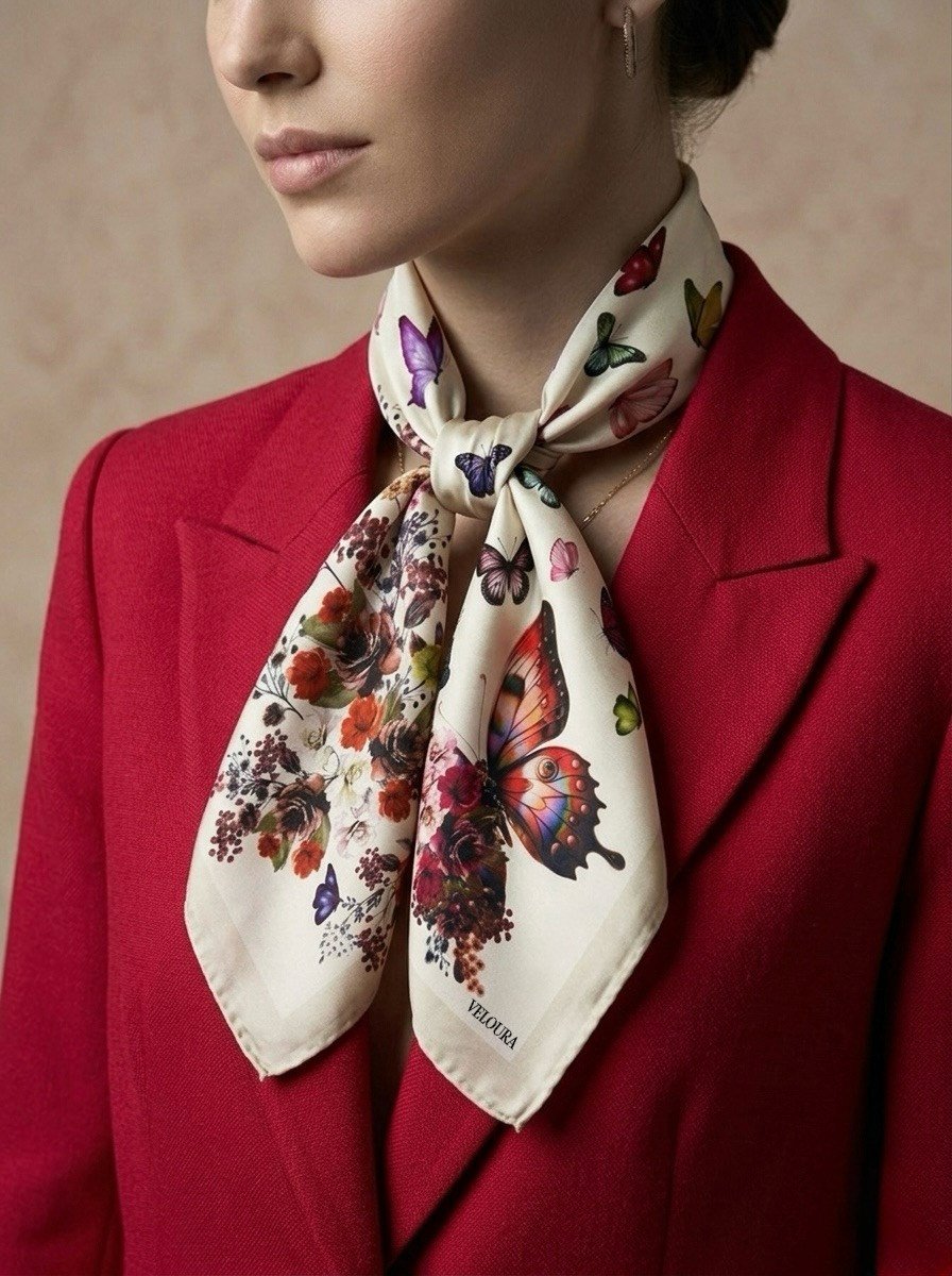 BUTTERFLY %100 İPEK FULAR
