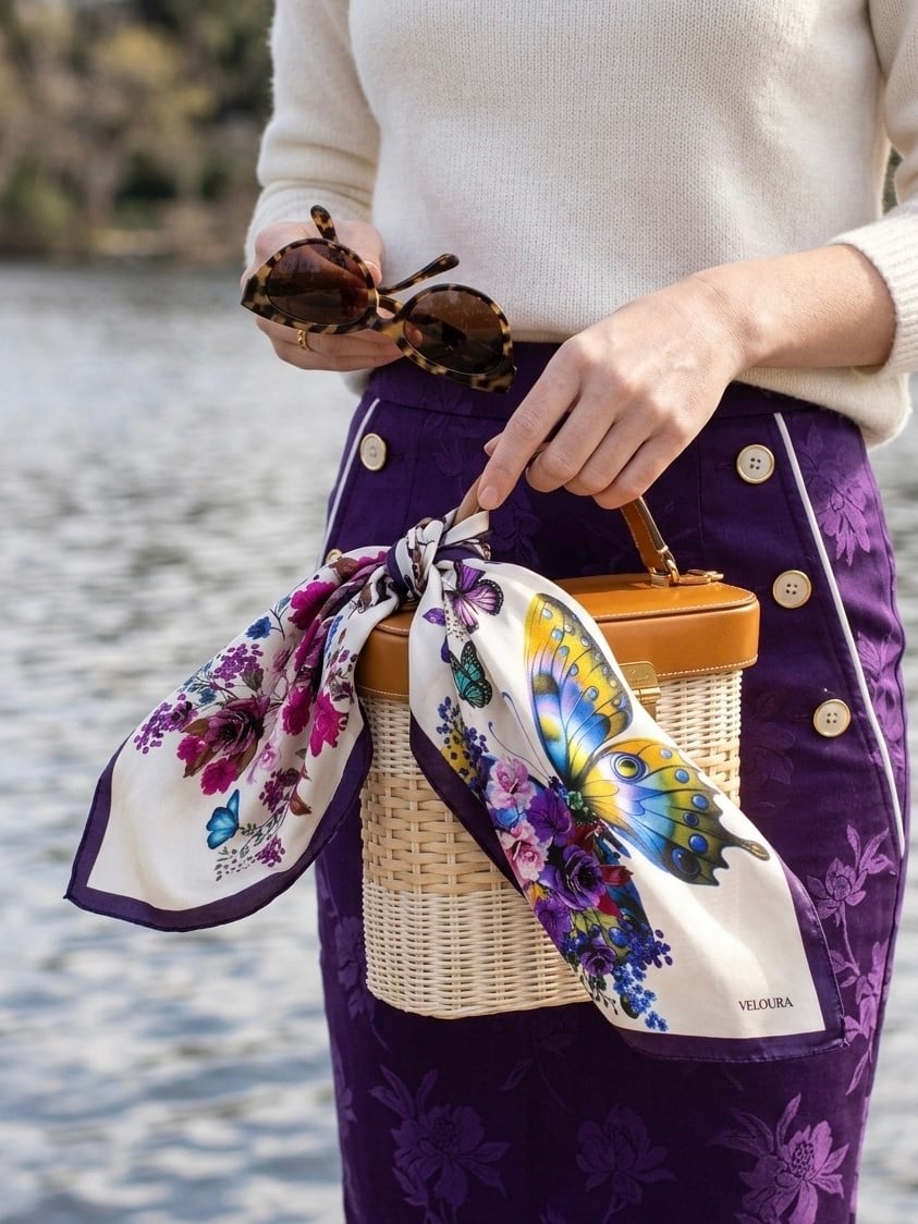 BUTTERFLY %100 İPEK FULAR