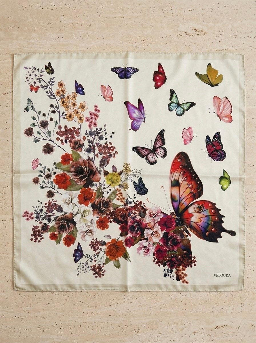 BUTTERFLY %100 İPEK FULAR