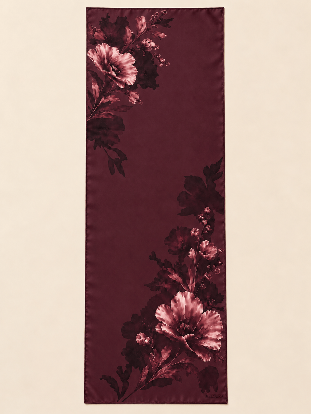 FIORE  MÜRDÜM %100 MULBERRY İPEK ŞAL