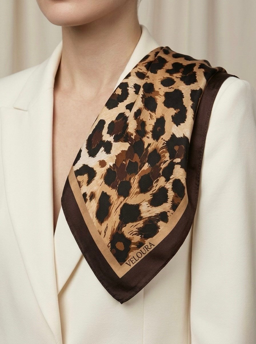 LEOPAR %100 İPEK FULAR