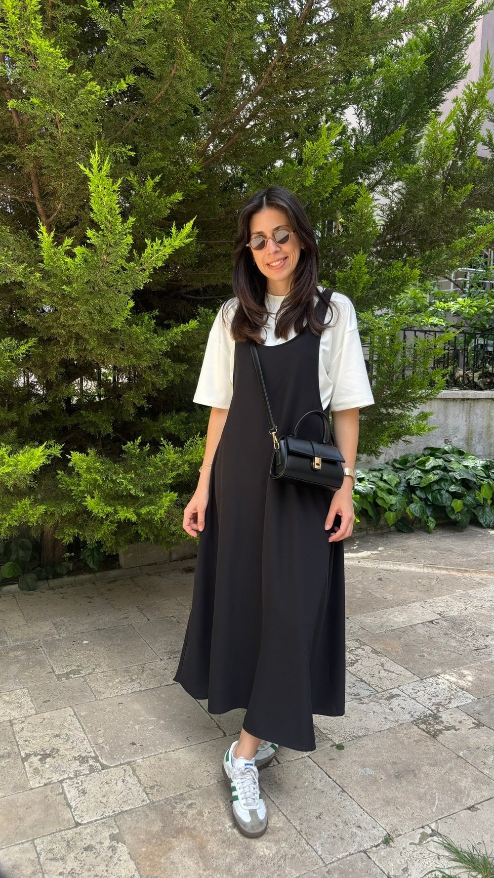 Tişört Elbise İkili Takım Siyah