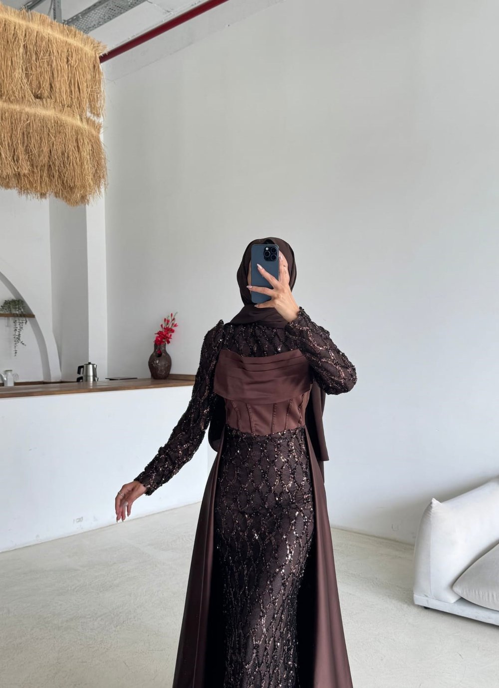 Lidya Abiye Kahverengi