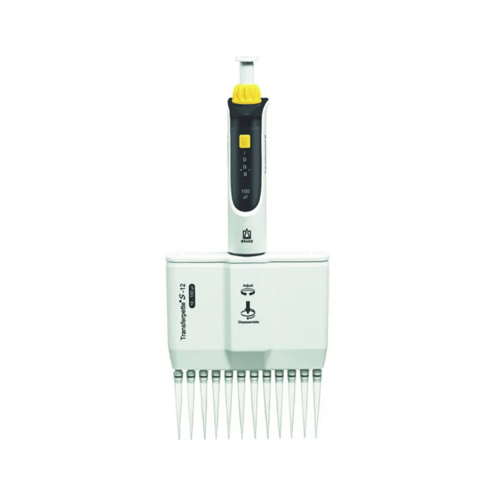 BRAND 10-100µl Ayarlanabilir 12 Kanallı Otomatik Pipet Transferpette® S