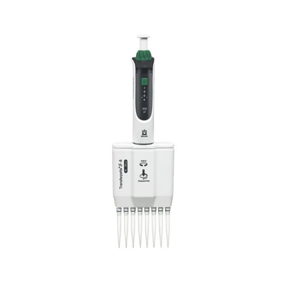 BRAND 30-300µl Ayarlanabilir 8 Kanallı Otomatik Pipet Transferpette® S