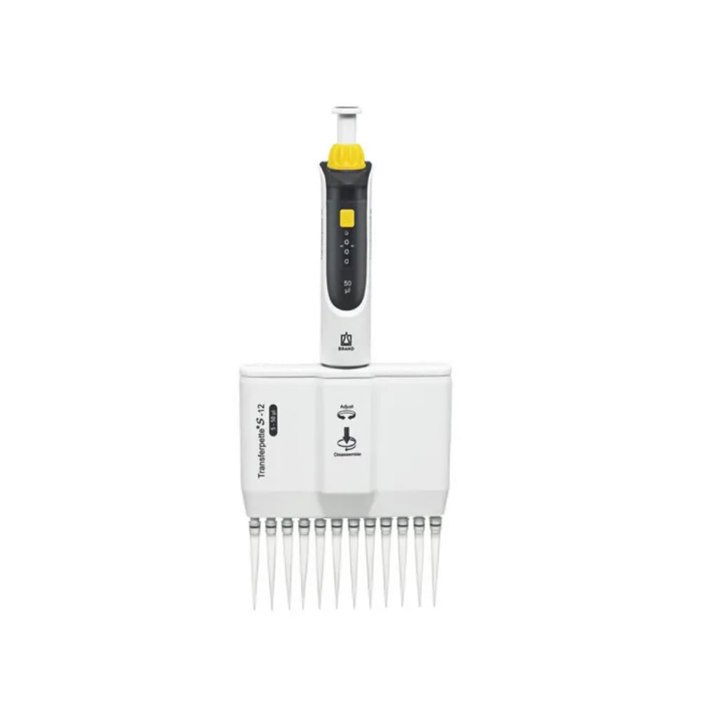 BRAND 5-50µl Ayarlanabilir 12 Kanallı Otomatik Pipet Transferpette® S