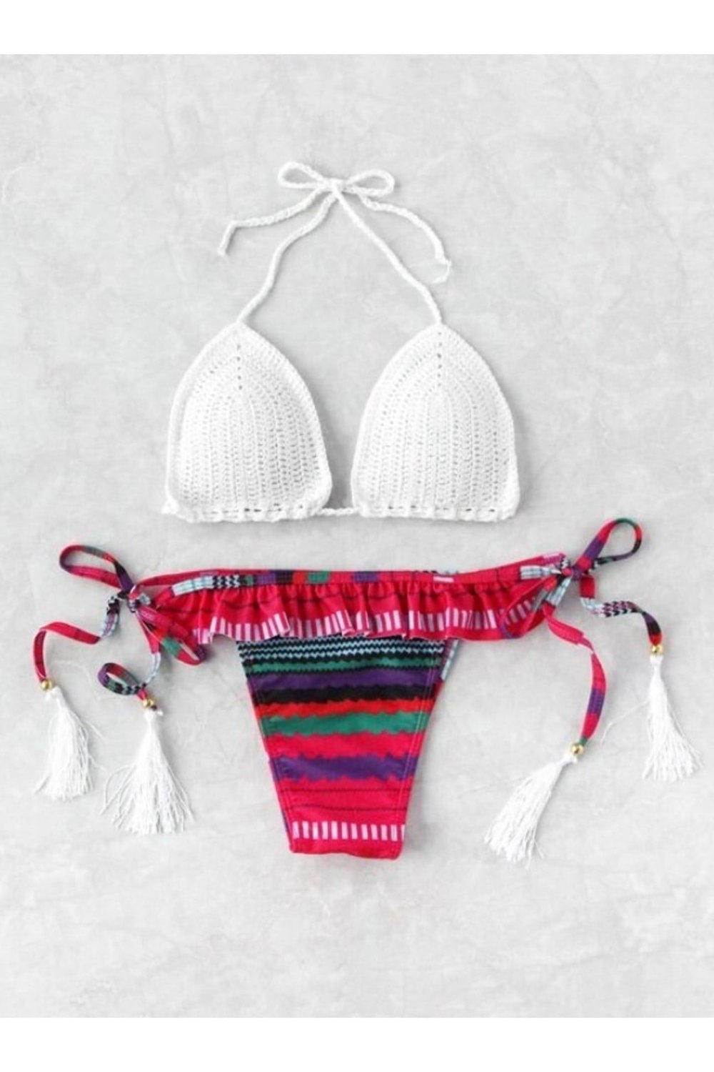 Tığ Örgü Bikini Üstü