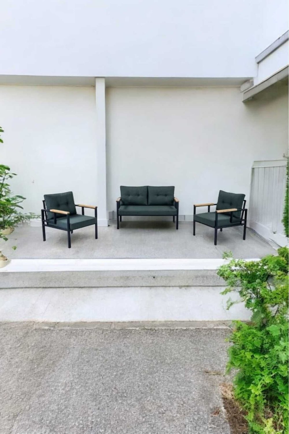 Pimango Pi Elize Demonte Bahçe Ve Balkon Çay Seti, 2 1 1, Yeşil Renk