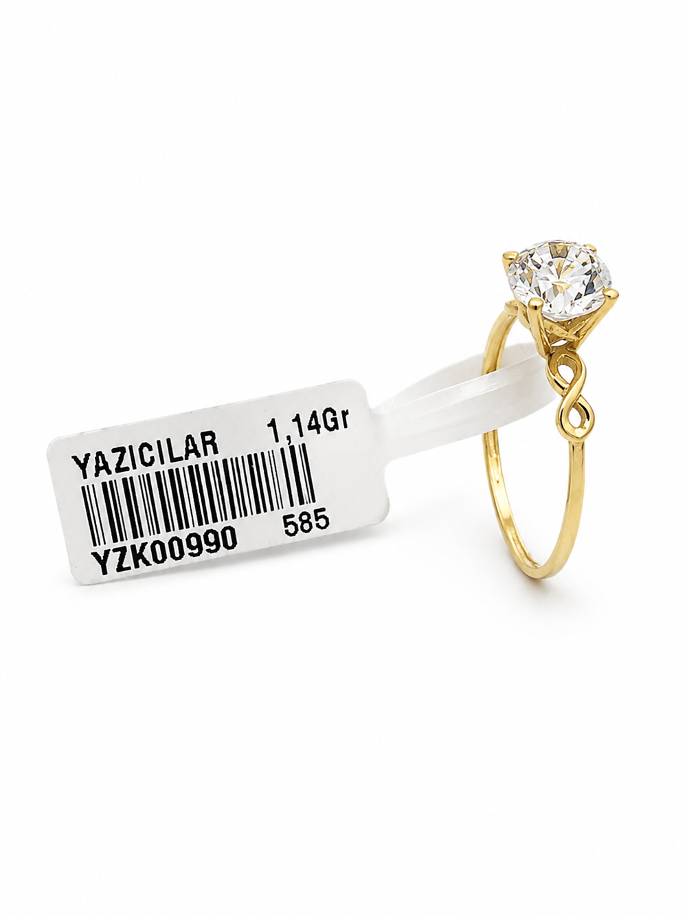 Yazıcılar 14 Ayar Altın Eterna Love Modern Tektaş Tasarım  1,14 GR  ( 990 )