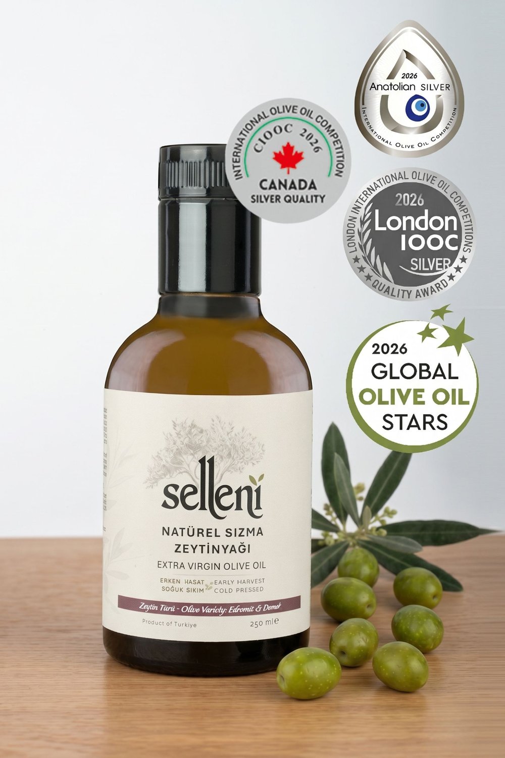Selleni Erken Hasat Soğuk Sıkım Edremit & Domat Blend 250 ml
