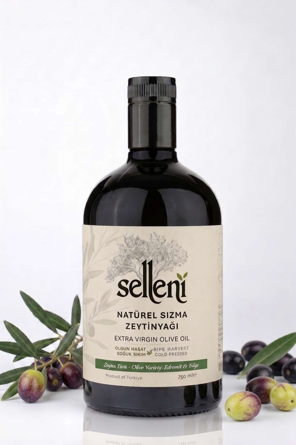 Selleni Olgun Hasat Natürel Sızma Zeytinyağı, Edremit & Trilye Filtresiz 750 ml