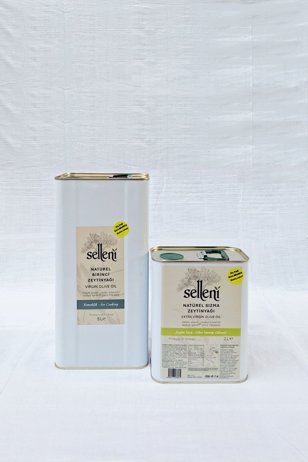 Selleni Soğuk Sıkım Zeytinyağı / İkili Set (2+5 L)