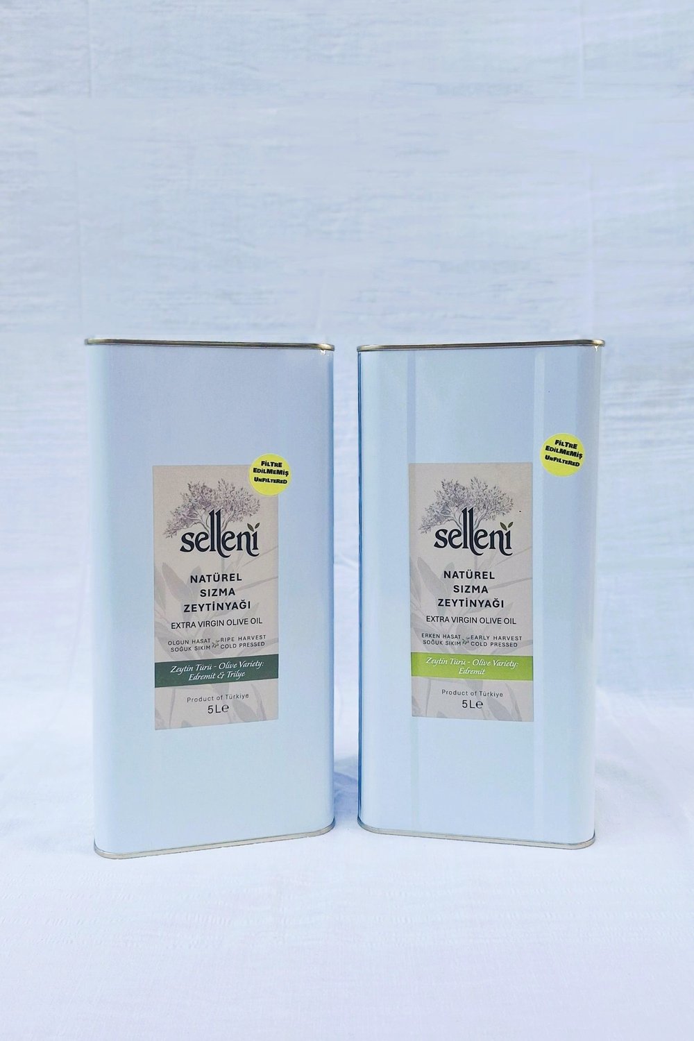 Selleni Soğuk Sıkım Zeytinyağı / İkili Set (5+5 L)