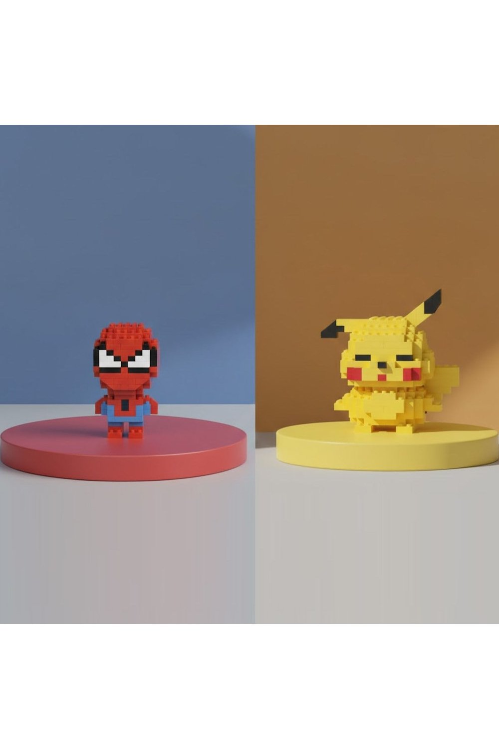 Sevimli İkili Karakter Nano Blok Seti - 3D Mikro Yapım Figürleri (2 Farklı Model)