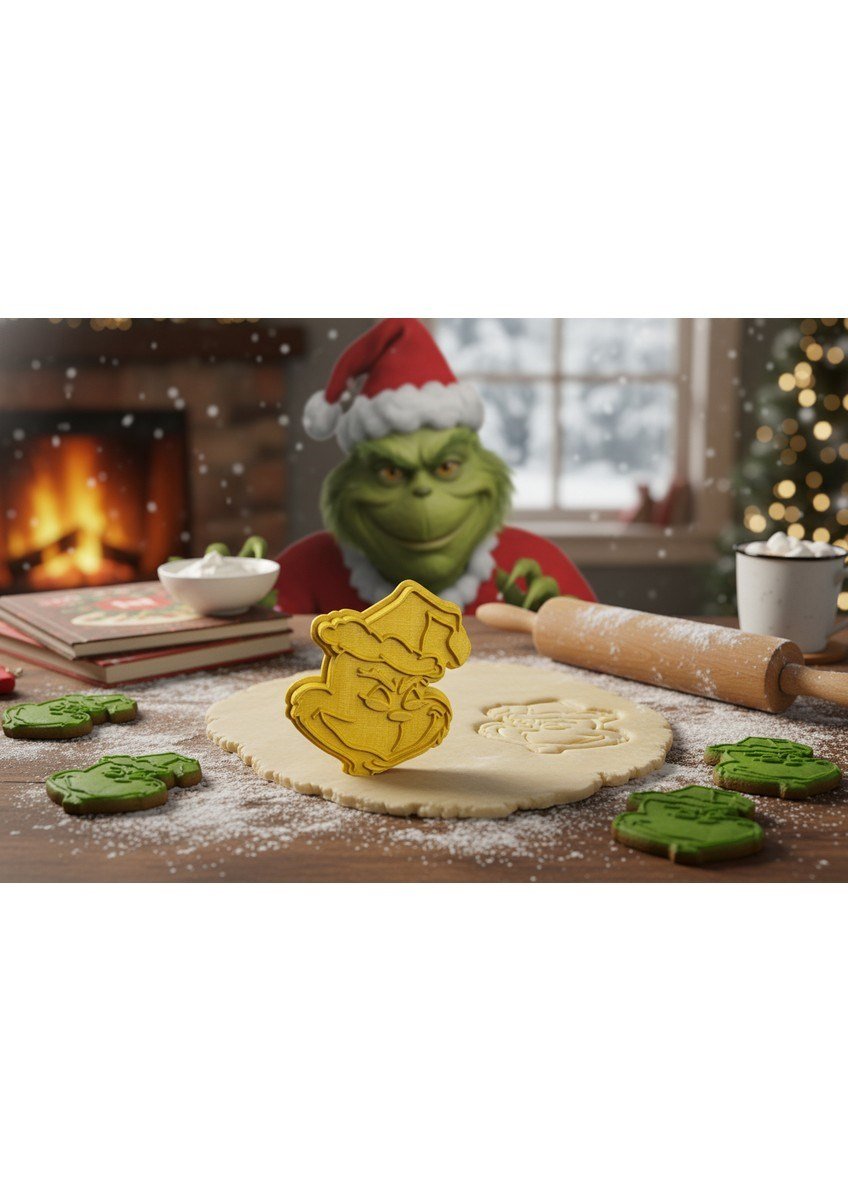 Yılbaşı Grinch Şekilli Kurabiye Kalıbı
