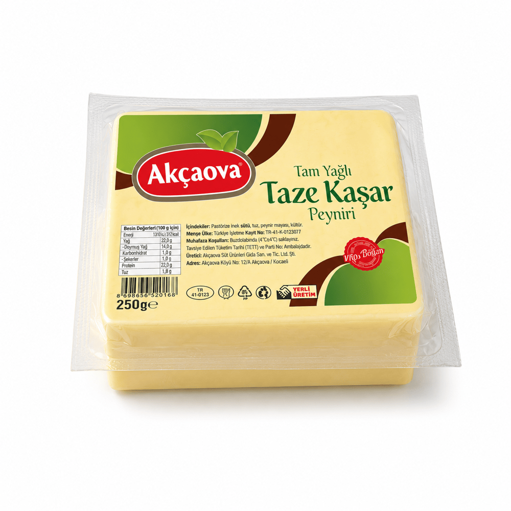 Akçaova Tam Yağlı Taze Kaşar 250gr