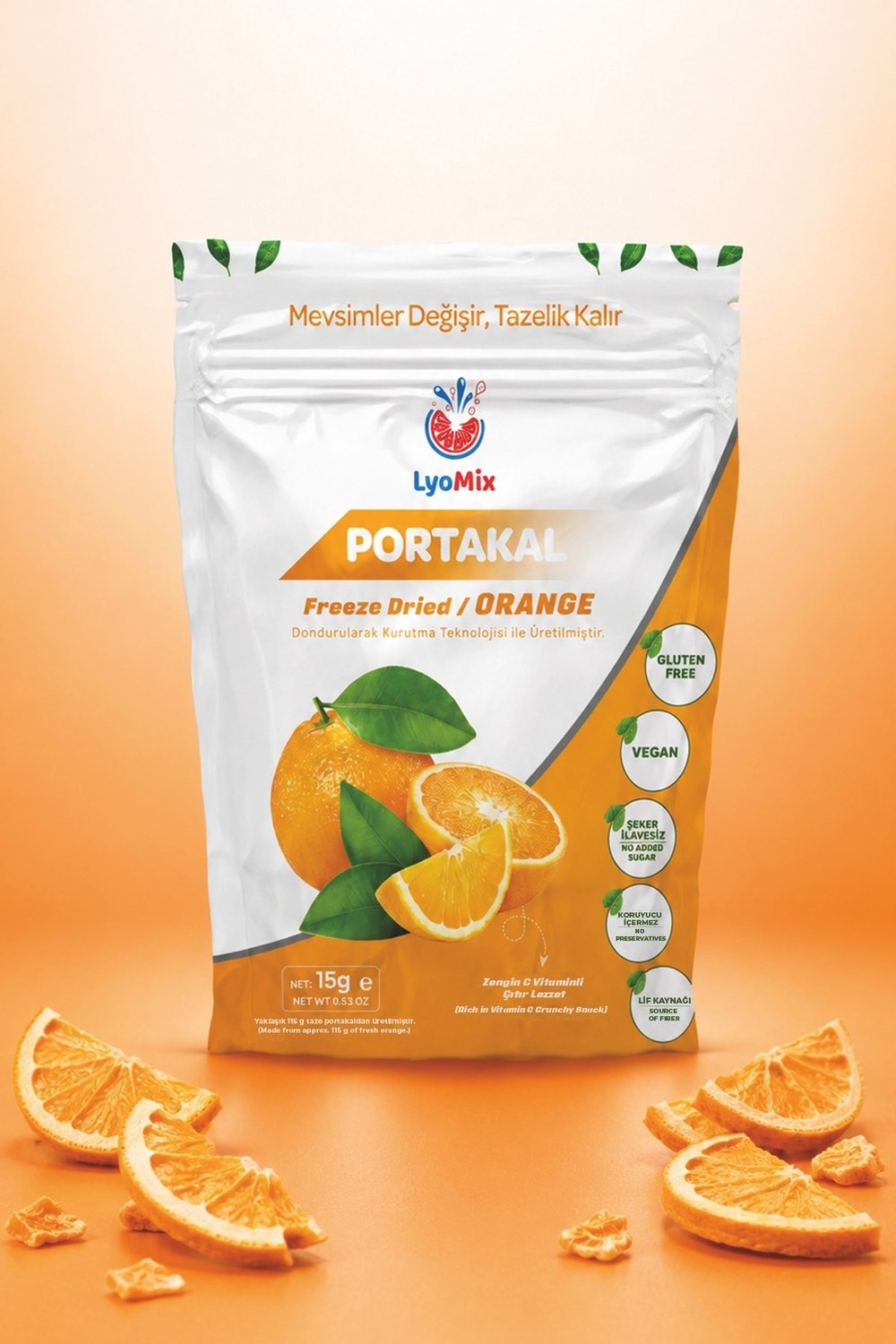 Dondurularak Kurutulmuş Portakal