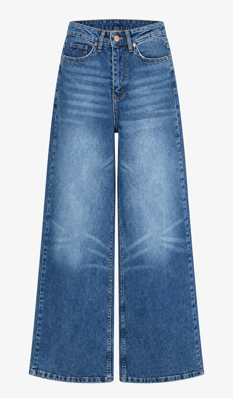 Wide Leg Denim Pantolon