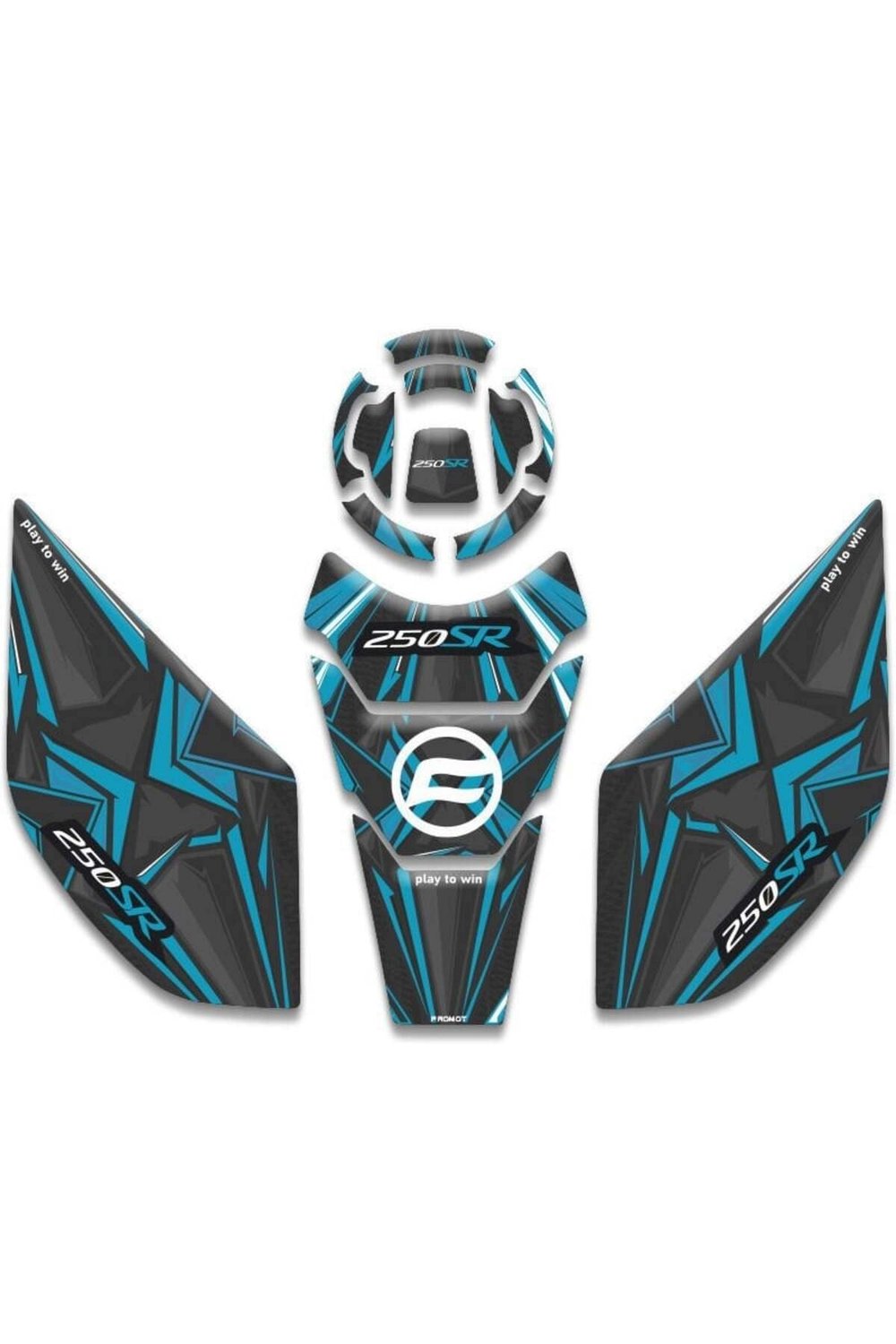 CF MOTO 250SR TANK PAD SET MAVİ [ 2021-2026 ]
