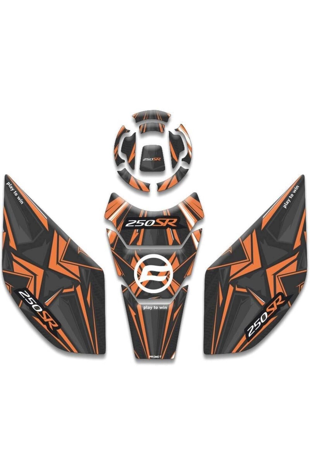 CF MOTO 250SR TANK PAD SET TURUNCU [ 2021-2026 ]