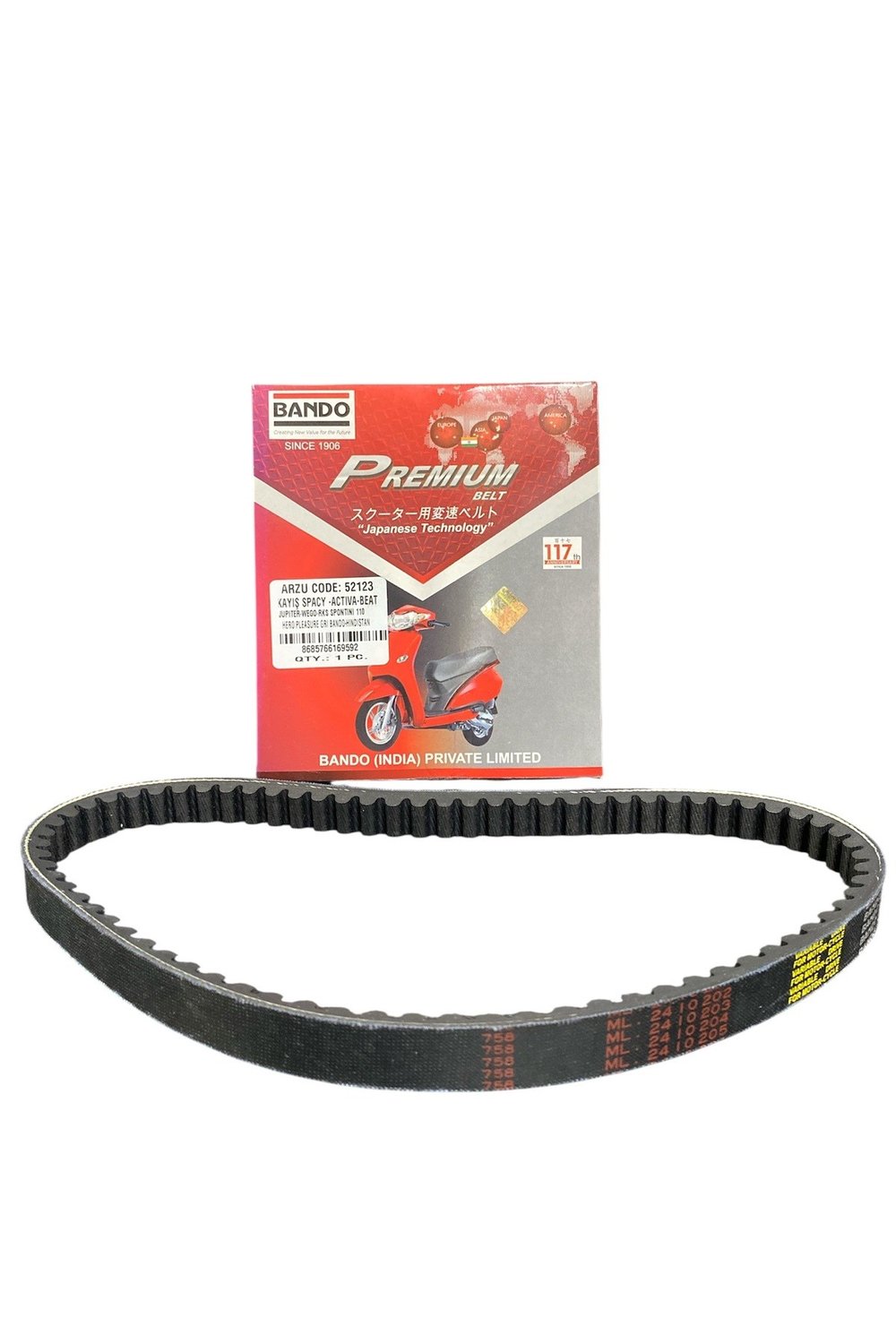KAYIŞ SPACY - ACTİVA - BEAT - JUPİTER - RKS SPONTİNİ 110 [727,5 x 18.5 x 30] - BANDO S19 - 002