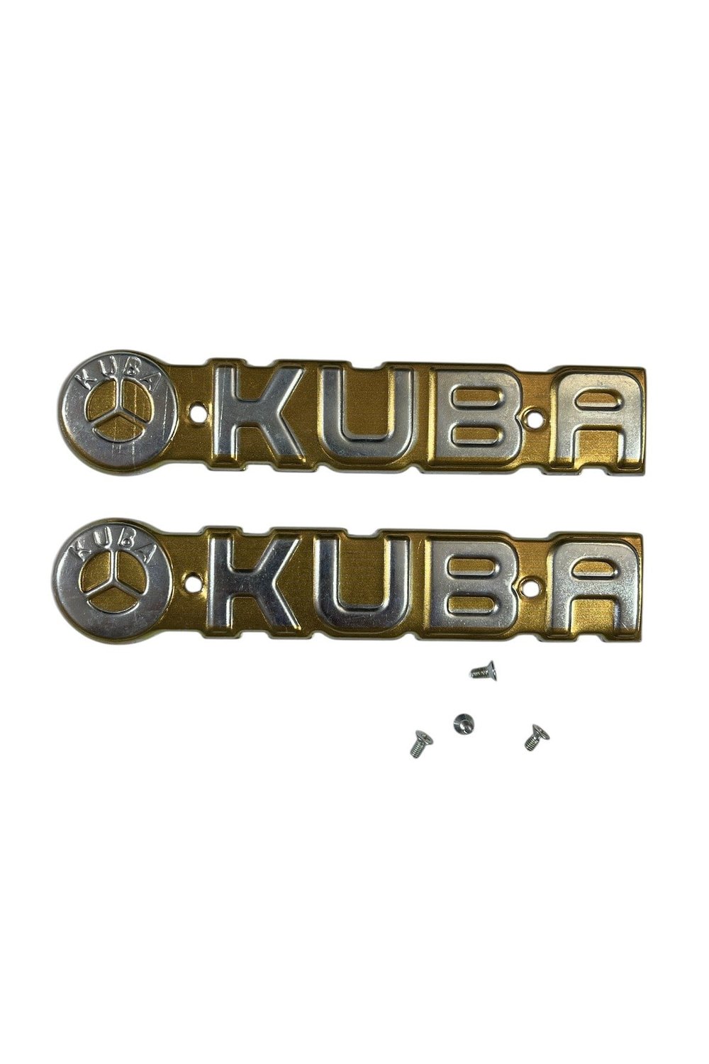 KUBA CG MOTOSİKLET DEPO YAZISI GOLD SAĞ SOL İKİ TARAF İÇİN (4 TANE VİDASI DAHİLDİR) KUBA ÇİTA