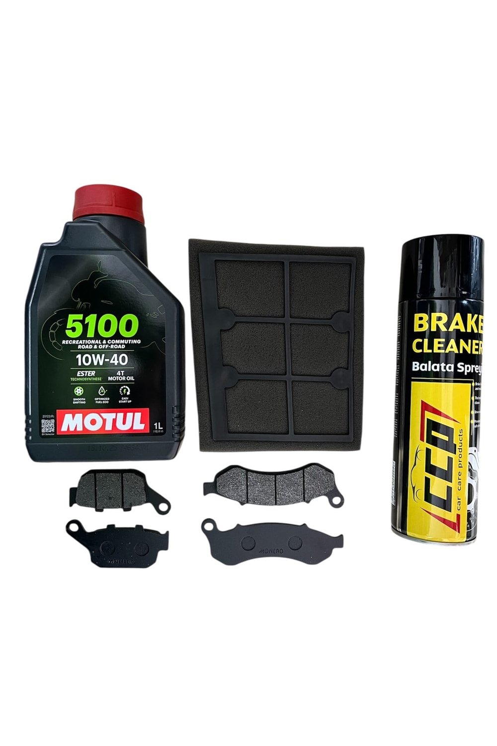 MONDİAL DRİFT L ÖN + ARKA BALATA TAKIMI + HAVA FİLTRESİ + MOTUL 5100 YAĞ + BALATA SPREYİ BAKIM SETİ