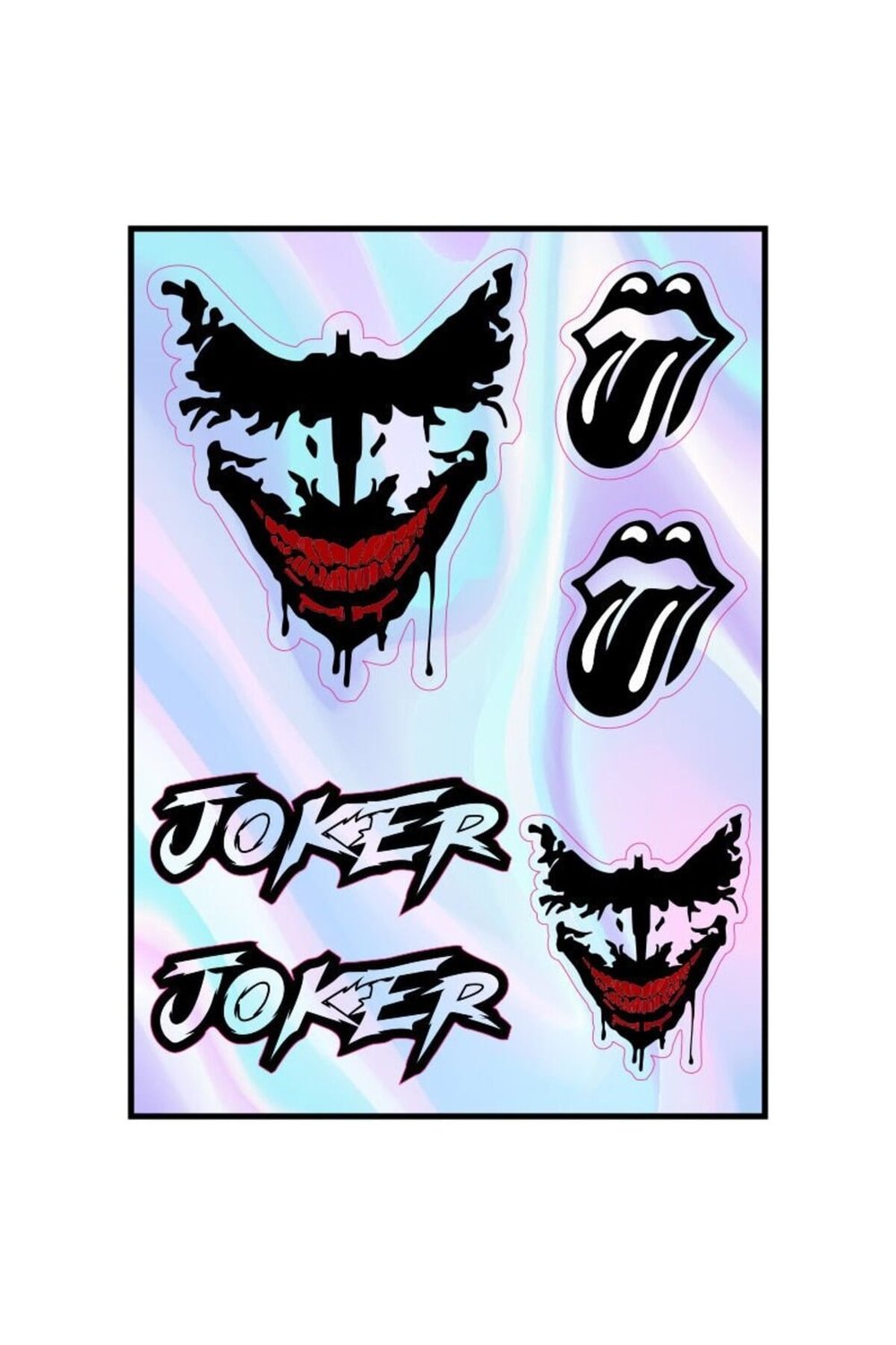 MOTOSİKLET JOKER HOLOGRAM ÇOKLU STİCKER
