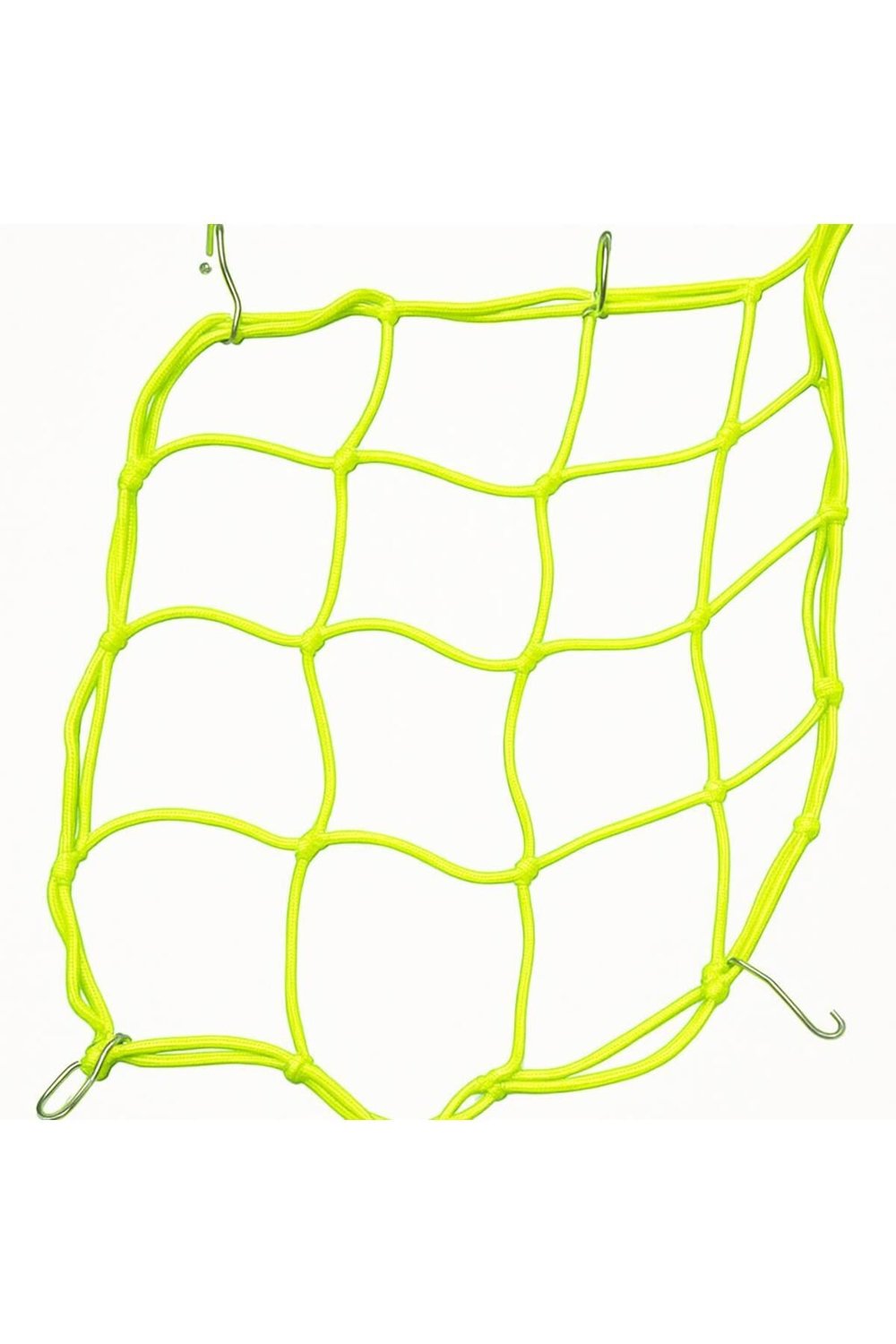 Motosiklet Kask Filesi – 6 Kanca | Neon Sarı | 1 Metre Esneyebilir Uyumlu