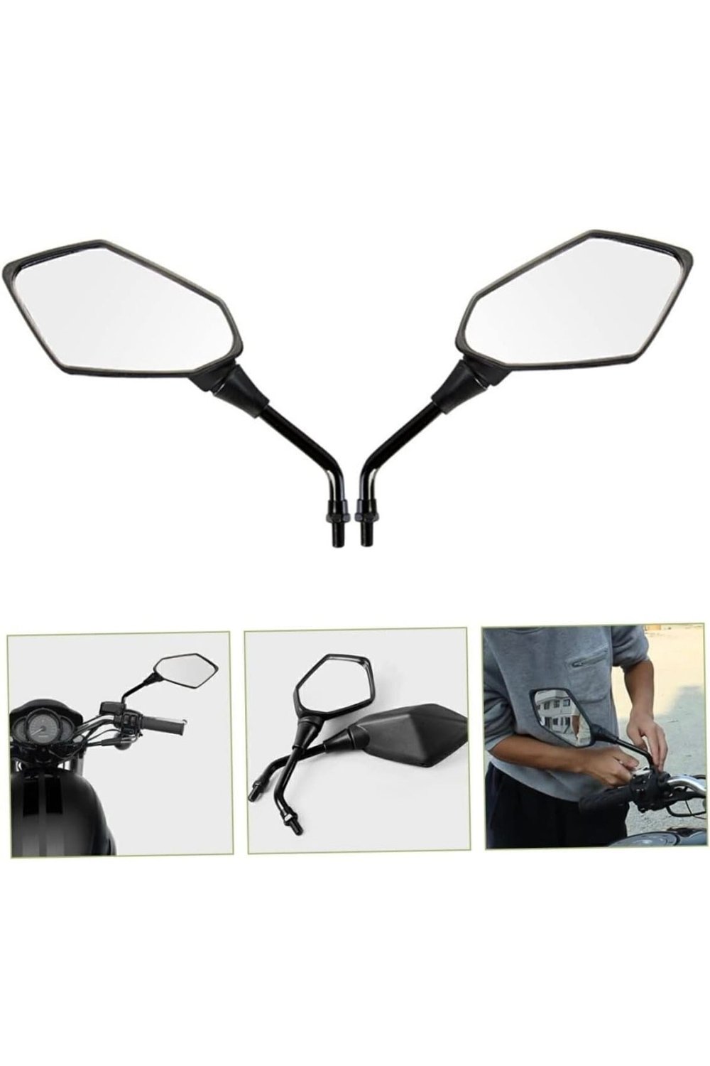 MOTOSİKLET MODİFİYE TOURİNG AYNA TAKIMI 8 mm UNİVERSAL MOTOSİKLET AYNA