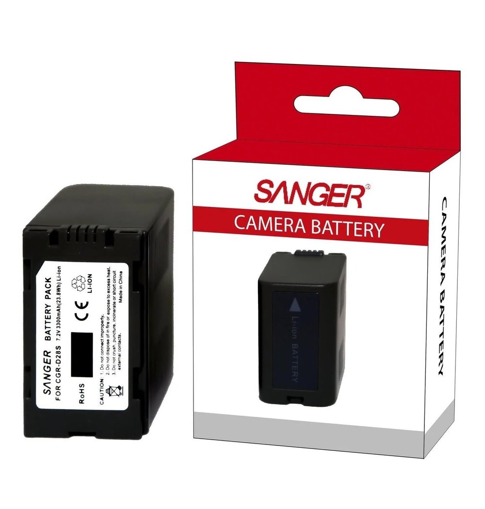 3800 mAh, Panasonic MDH2 Kamera İçin Sanger 3800mAh Lion Batarya