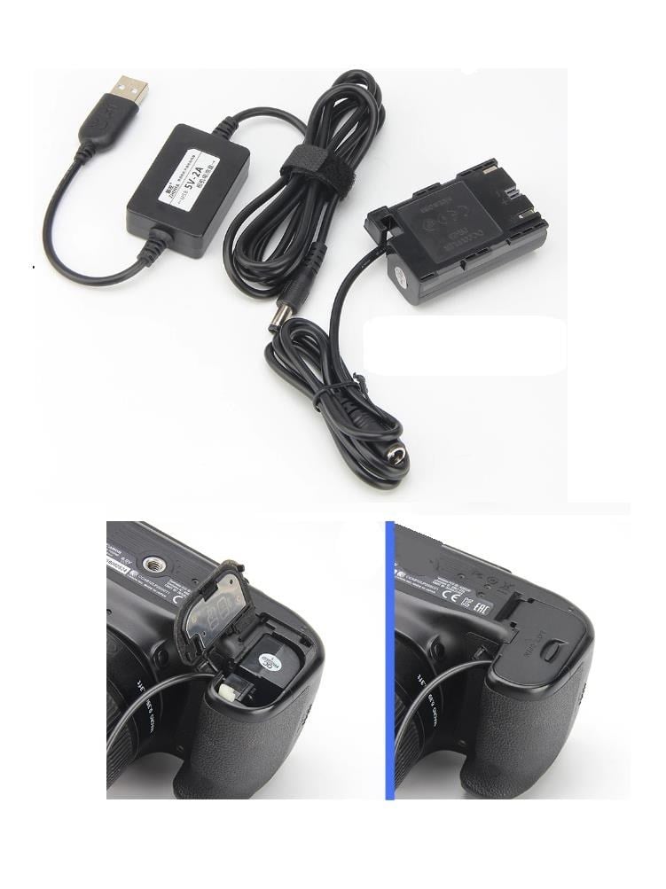 Canon 7D Mark 2 İçin ACK-E6, USB Güç Adaptörü Kaynağı