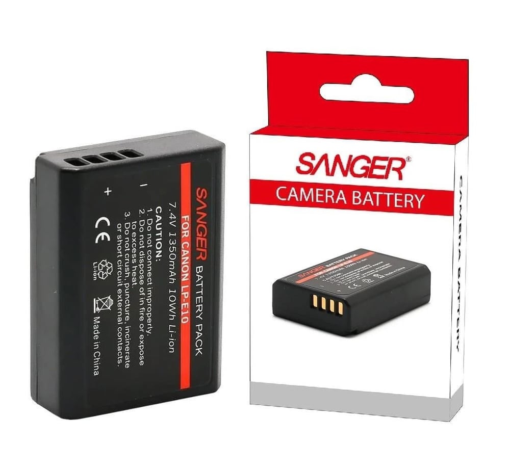 Sanger LP-E10 Batarya, Canon Eos 1100D, 1200D, 1300D Bataryası, Pil
