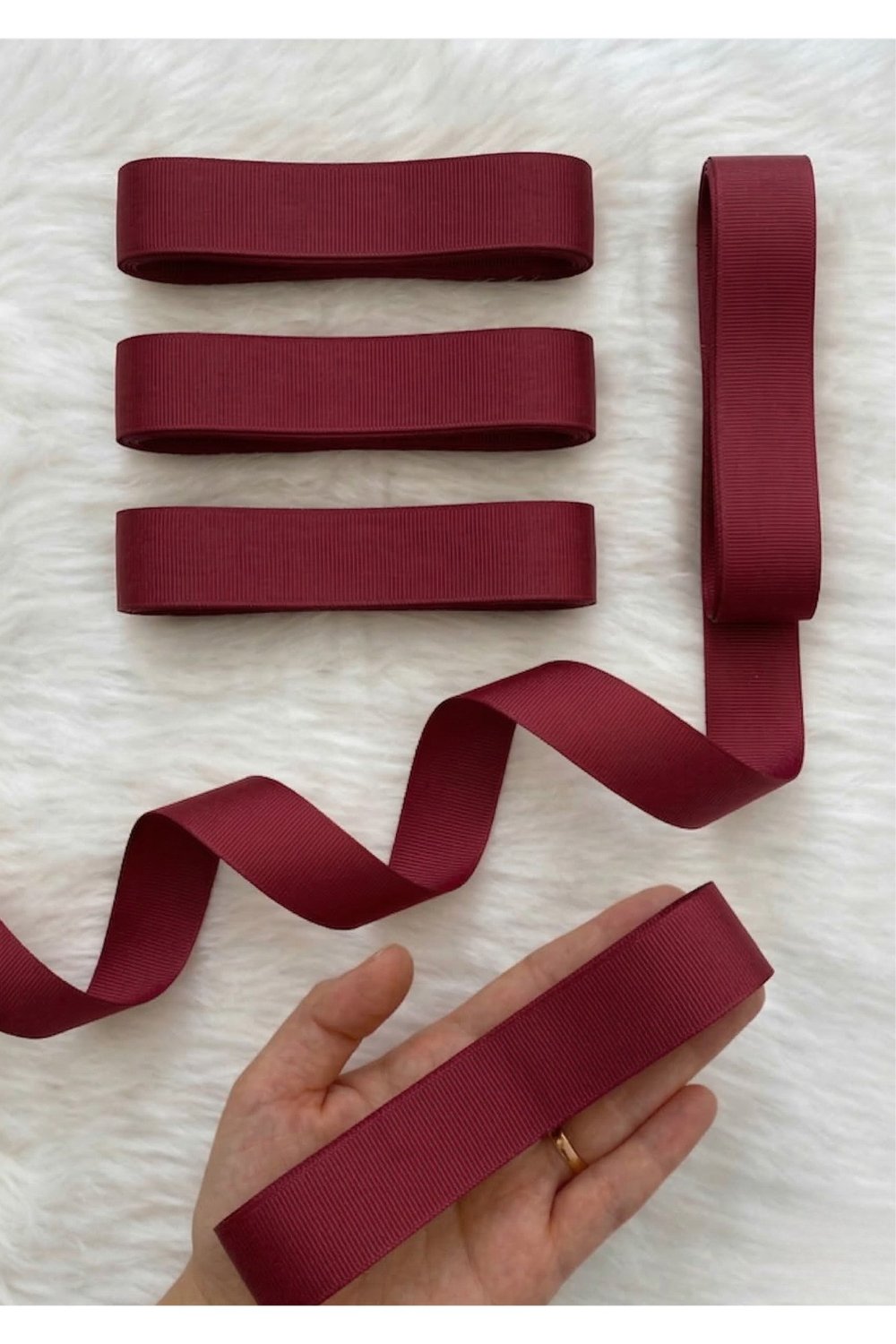 Grogren Kurdele 3cm-10mt-bordo(1007)