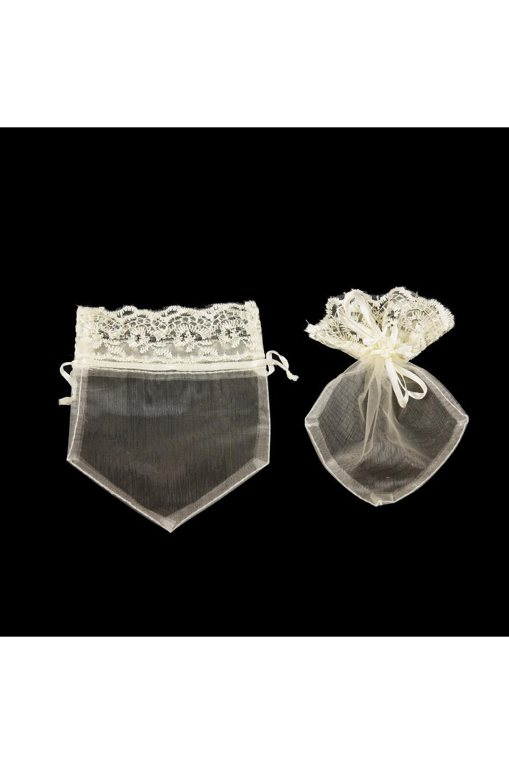 Kına Kesesi Dantelli 12x15cm (100ad/pkt)- Krem
