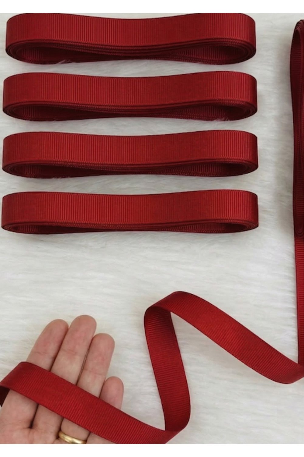 Kırmızı Grogren Kurdele 2Cm 10Mt, Bohça Çeyiz Düğün Doğum Günü Parti Hediye Paketleme Süsleme