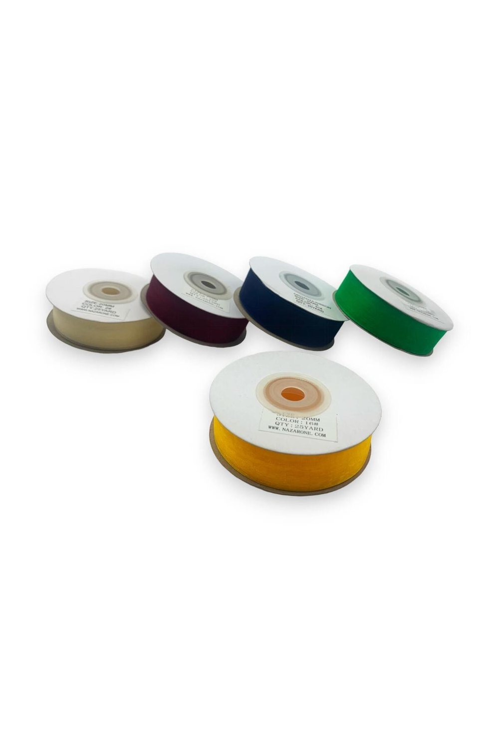 ORGANZE KURDELE SETİ 2CM/23MT 5 ADET (SET 2)
