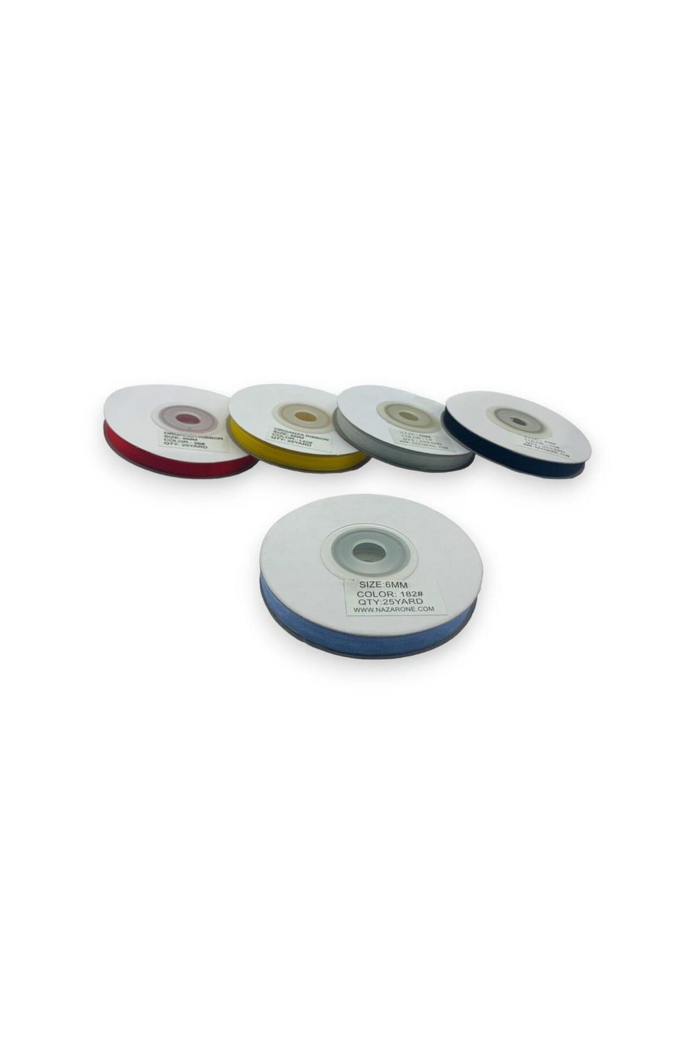 Organze Kurdele Seti 6mm/23mt 5 Adet (SET 2)