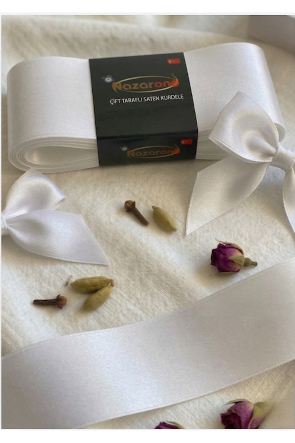 Saten Kurdele 6cm-10mt-beyaz(101)